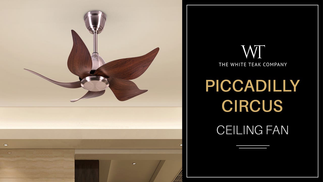 PICCADILLY CIRCUS CEILING FAN | White Teak