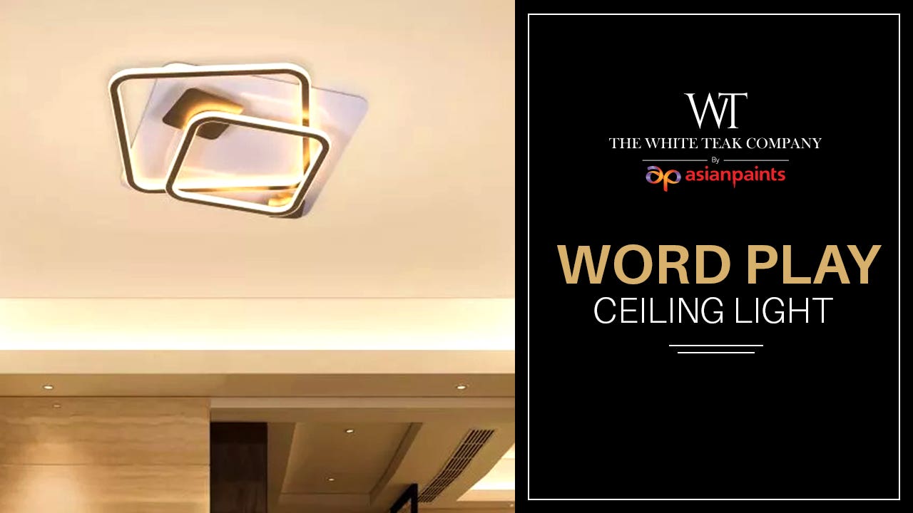 WORD PLAY DIMMABLE LED WITH REMOTE CONTROL CEILING LIGHT 1 min