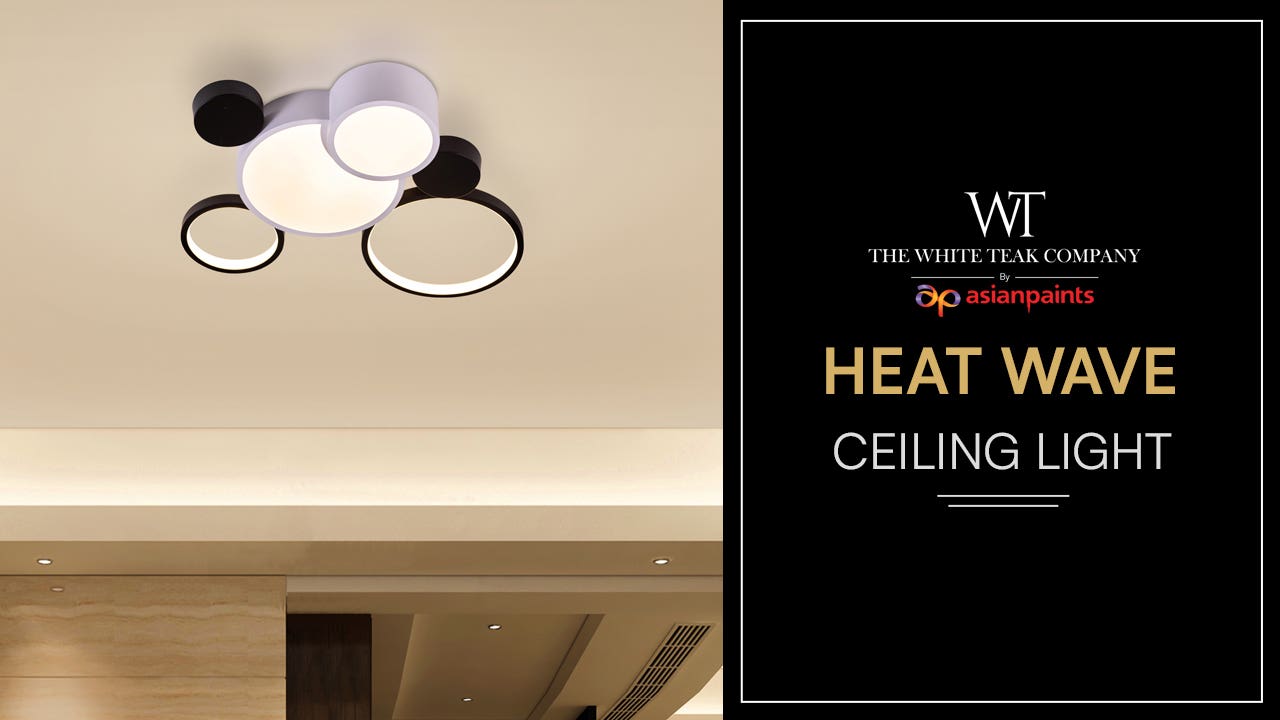 HEAT WAVE MEDIUM, DIMMABLE LED WITH REMOTE CONTROL CEILING LIGHT full