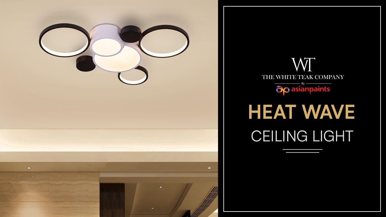 HEAT WAVE LARGE, DIMMABLE LED WITH REMOTE CONTROL CEILING LIGHT full
