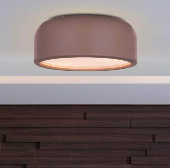 14" Artistic Khakhi Smart LED Ceiling Light (3 Smart LED bulbs included)