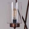 Twisted Cluster (Coffee Finish, Clear Bubbled Glass) Floor Lamp