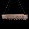 Keep Her Happy (Rectangle, Dimmable LED with Remote Control) Crystal Chandelier