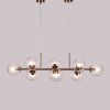 Bedazzled Gold (8 Head, 150 mm Clear Bubbled Glass) Chandelier