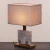 Marbled Grey (Grey Rectangle Shade) Table Lamp