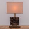 Marbled Coffee (Beige Rectangle Shade) Table Lamp