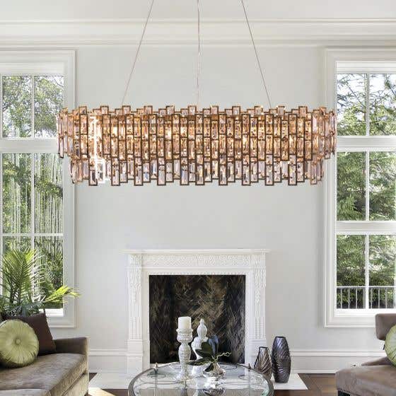 Gates To Heaven Oval Crystal Chandelier
