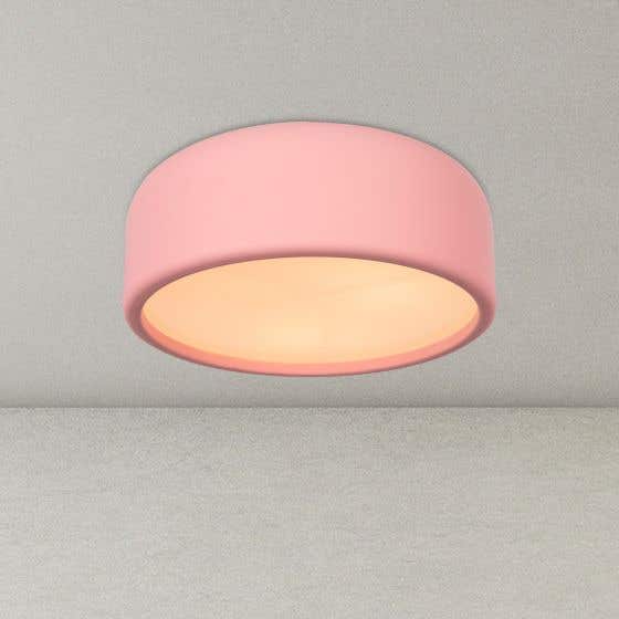 14" Artistic Pink Smart LED Ceiling Light (2 smart LED bulbs included)