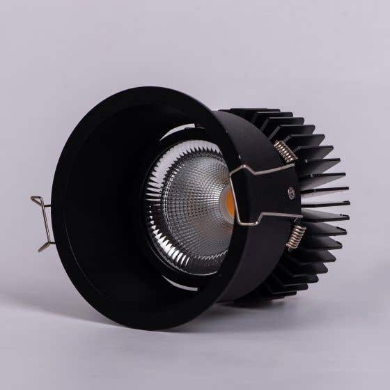 Damon- 15W Black (4000K) Dimmable LED Recess COB Downlights (DL01-10075)