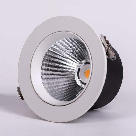Delia- 10W White (3000-6500K, 24° Beam Angle) 3 Color Tunable LED Recess COB Downlights (DL01-10163)