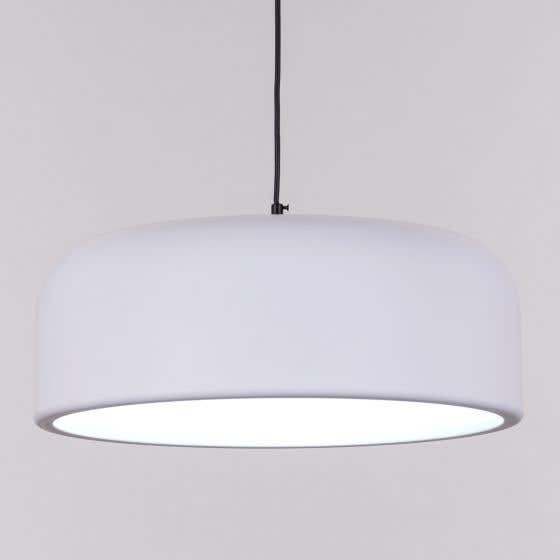 19" Artistic (White) Smart LED Pendant Light (3 smart LED bulbs included)