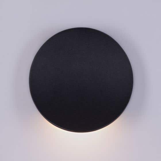 Insightful (Black, Built-In LED) Wall Light
