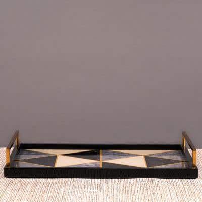 Do It Well (Black) Wooden Tray