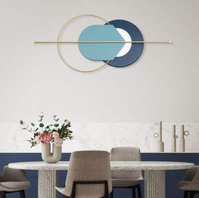 Target Practice (Blue/ White/ Gold) Wall Art