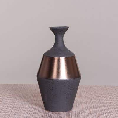 Vision Of You (Black/ Brown) Ceramic Vase