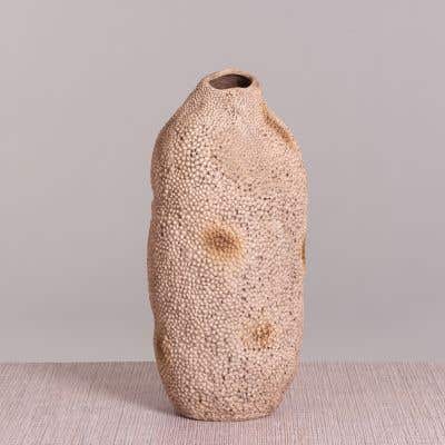 Coral Deep (Large, Brown) Ceramic Vase