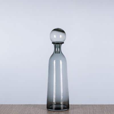 Wine & Dine (Long, Grey) Clear Glass Vase