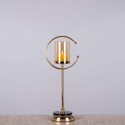 Light The Way (Gold, Cognac) Candle Holder
