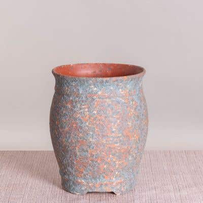Garden Queen (Bluish Grey / Coral) Ceramic Planter