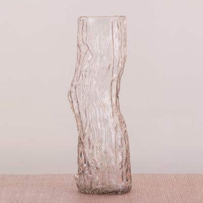 Iceberg Textured Glass Vase