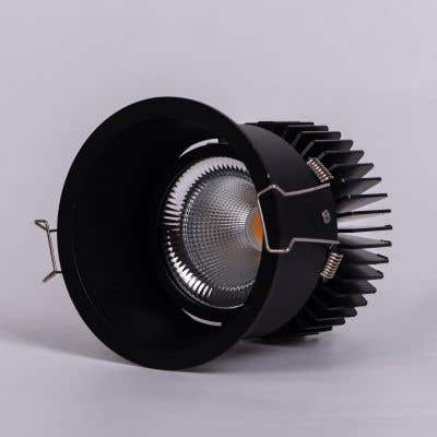 Damon- 15W Black (3000K) Triac Dimmable LED Recess COB Downlights (DL01-10337)