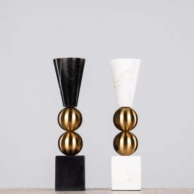 Glow Getter Double Marble Candle Holders