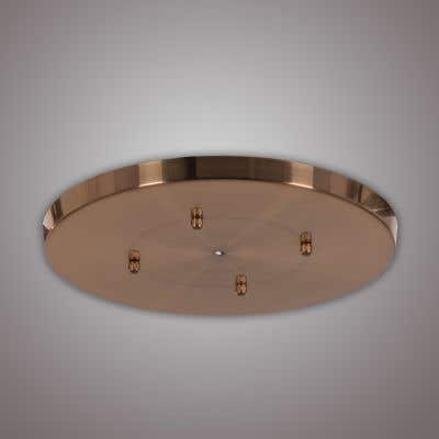 600mm Round Matte Gold Ceiling Plate (4 Holes)