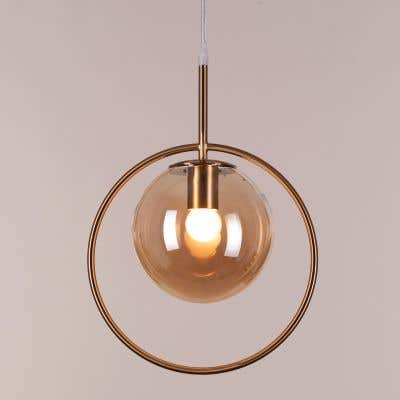 August Night (Amber, Clear Glass) Pendant Light
