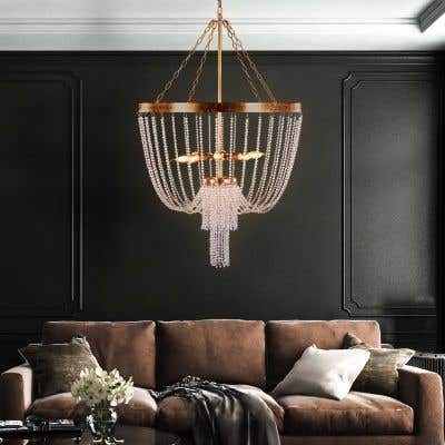 All That Glows (Gold Foil Gilded) Crystal Chandelier