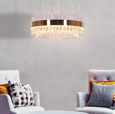 Lighting Up Lisbon (Small, Dimmable LED With Remote Control) Crystal Chandelier
