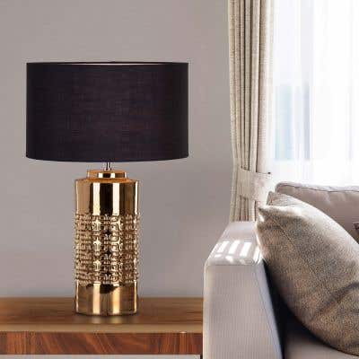 Smokey Eye (Gold) Ceramic Table Lamp