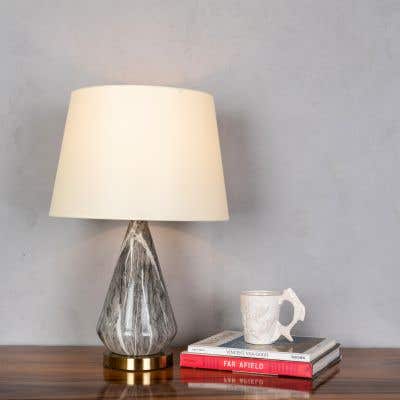 RSVP (Grey) Marble Table Lamp