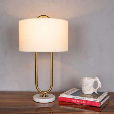 Hold Me Close (Gold, White) Marble Table Lamp