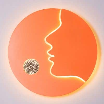 Who You Are (Orange, 3 Color Built-In LED) Wall Light