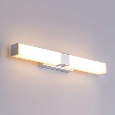 Vanity Reality (Small, Built-In LED) Stainless Steel Vanity Light