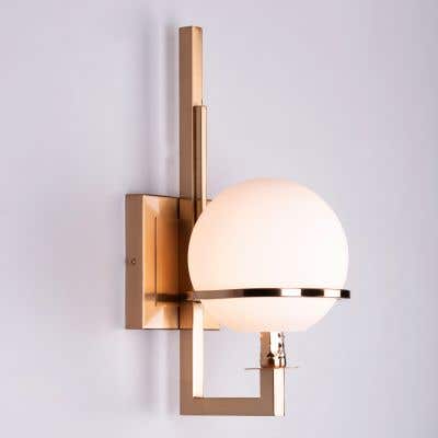 Game On (Gold, Milky White) Glass Wall Light