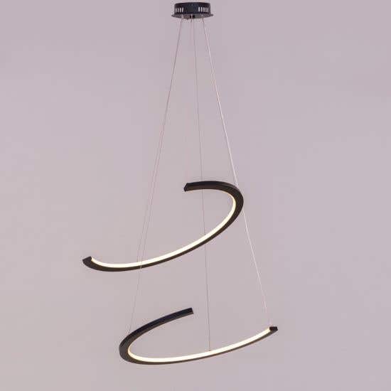 For A Minute (Black, Dimmable LED with Remote Control) Chandelier