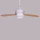 Coming To Town (34" Span, Light Grey Finish Metal Body, Maple Finish MDF Blades) LED Ceiling Fan