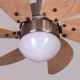 Casablanca (30" Span, Chrome Finish Metal Body, Maple Finish MDF blades) Dimmable LED with Remote Control Ceiling Fan