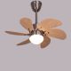 Casablanca (30" Span, Chrome Finish Metal Body, Maple Finish MDF blades) Dimmable LED with Remote Control Ceiling Fan