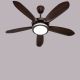 Monte Carlo (52" Span, Walnut Finish Metal Body, Walnut Finish ABS Blades) LED Ceiling Fan