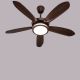 Monte Carlo (52" Span, Walnut Finish Metal Body, Walnut Finish ABS Blades) LED Ceiling Fan