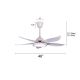 Oxford Street (46" Span, White Finish Metal Body, Glossy White ABS Blades) Dimmable LED with Remote Control Ceiling Fan