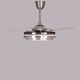 Love Note (44" Span, Chrome Finish Metal Body, Translucent ABS Blades) Dimmable LED Ceiling Fan