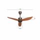 Turin (46" Span, Chrome Finish Metal Body, Maple Finish ABS Blades) Ceiling Fan