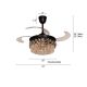 Special Effects (44" Span, Black Finish Metal Body, Transparent ABS Blades) Crystal Chandelier Ceiling Fan