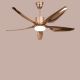 Revisited (54" Span, Gold Finish Metal Body, Gold Finish ABS Blades) Dimmable LED with Remote Control Ceiling Fan