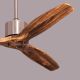 Nutmeg (51" Span, Chrome Finish Metal Body, Walnut Finish Solid Wood blades) Ceiling Fan