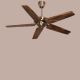 Alameda (54" Span, Chrome Finish Metal Body, Walnut Finish Solid Wood blades) Ceiling Fan