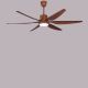 Monday Miracle (66" span, Teak Finish Metal Body, Teak Finish ABS Blades) 3 Color LED with Remote Control Ceiling Fan